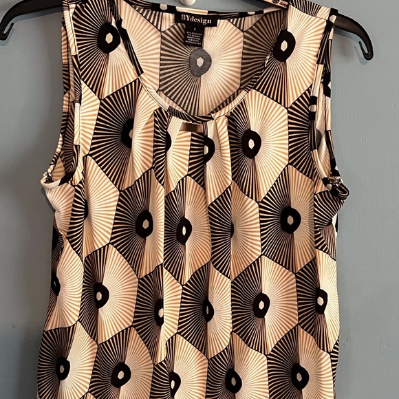 SELLING BYdesing TOP SIZE SMALL COLOR BROWN And CREAM BNWOT SLEEVELESS - Picture 3 of 9